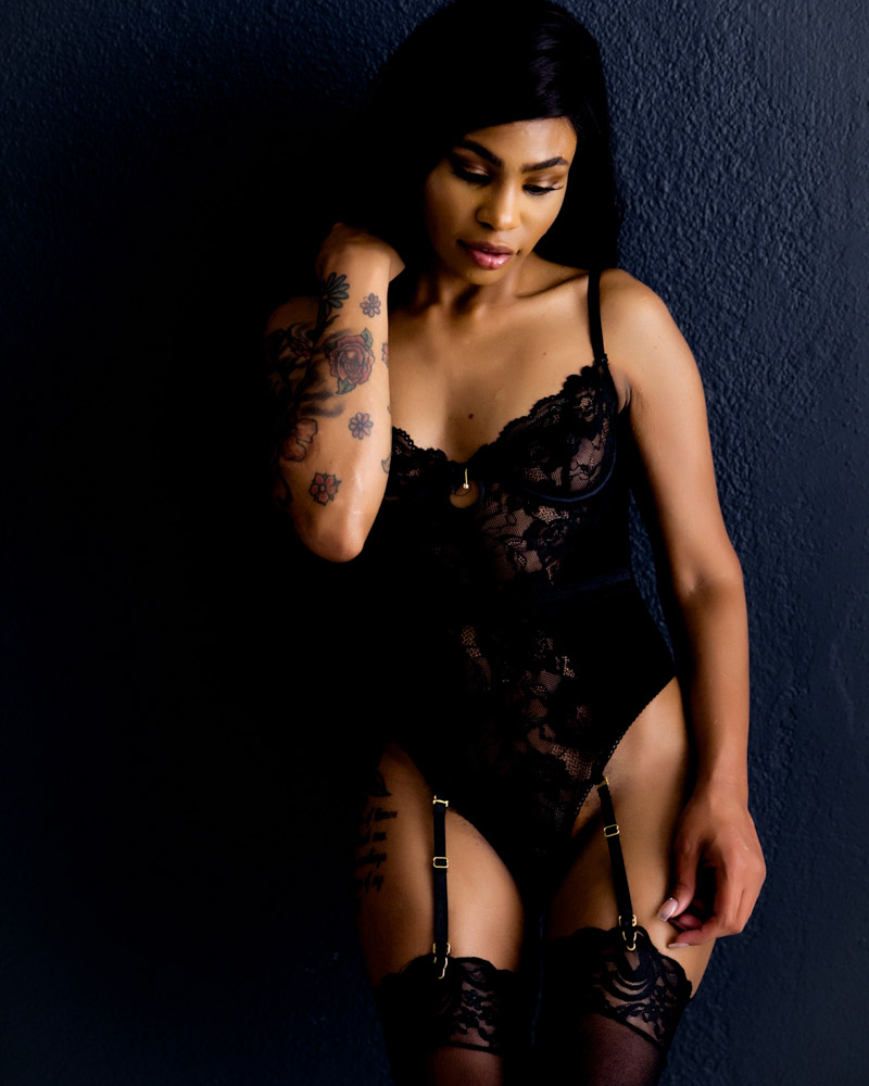Dark and edgy boudoir portrait in Sacramento